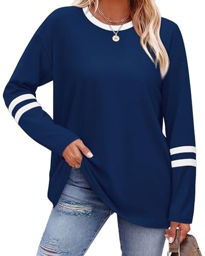 Sampeel Women's Color Block Long Sleeve Shirt: $9.97
