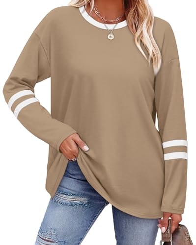 Sampeel Women's Color Block Crew Neck Long Sleeve Shirt: $14.98 Sampeel Women's Color Block Crew Neck Long Sleeve Shirt: $14.98