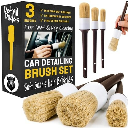 Detail Dudes 3-Piece Car Detailing Brush Set: $13.57 Detail Dudes 3-Piece Car Detailing Brush Set: $13.57