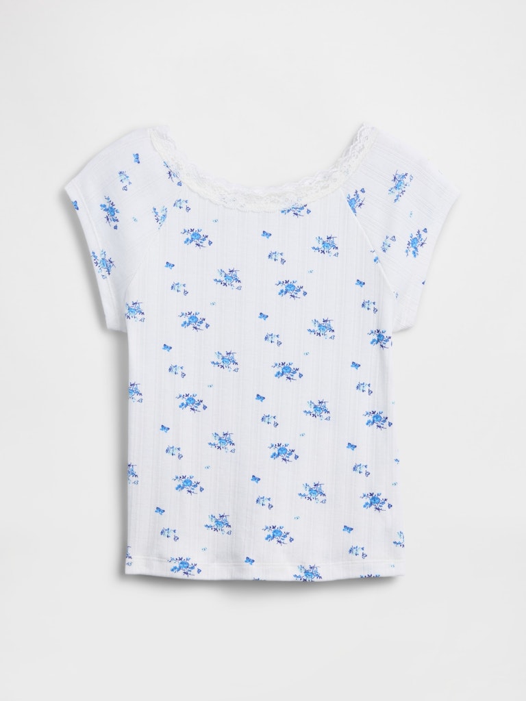 Kids Lace-Trim Baby T-Shirt: $12.99 Kids Lace-Trim Baby T-Shirt: $12.99