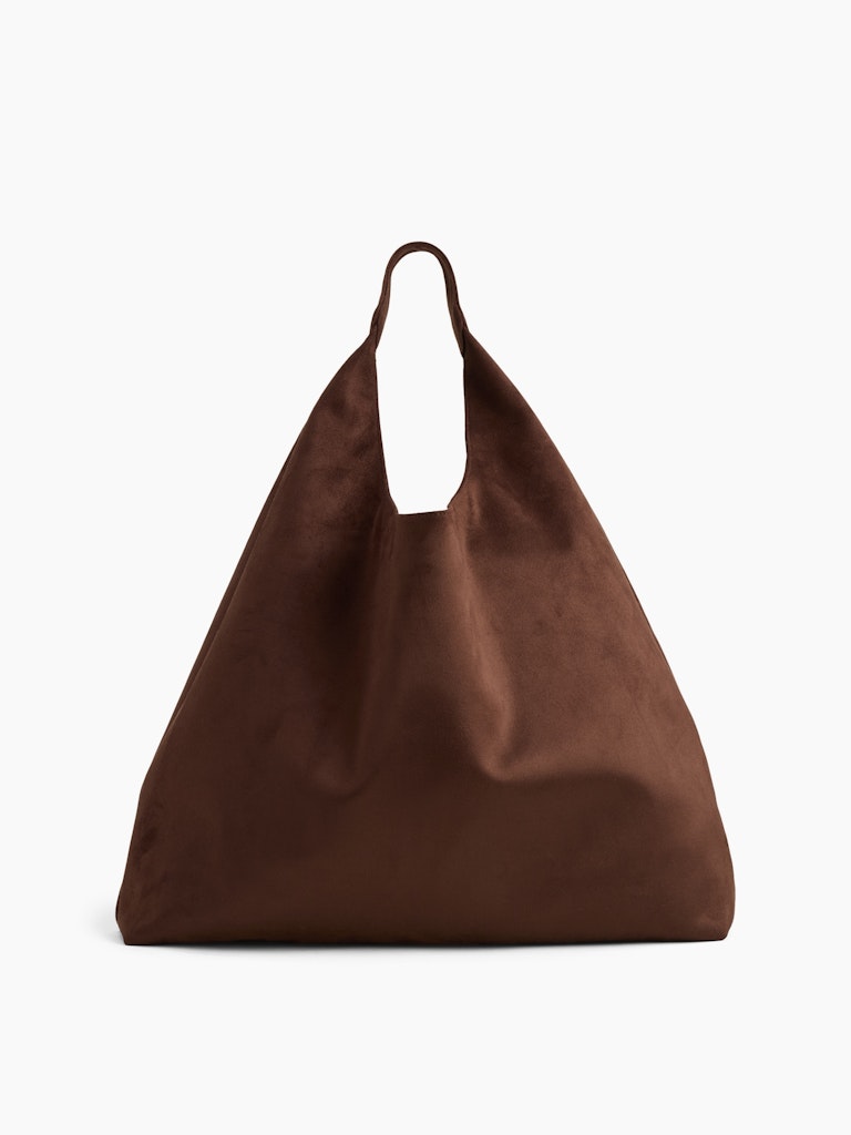 Slouchy Vegan-Suede Tote Bag: $29.99 Slouchy Vegan-Suede Tote Bag: $29.99