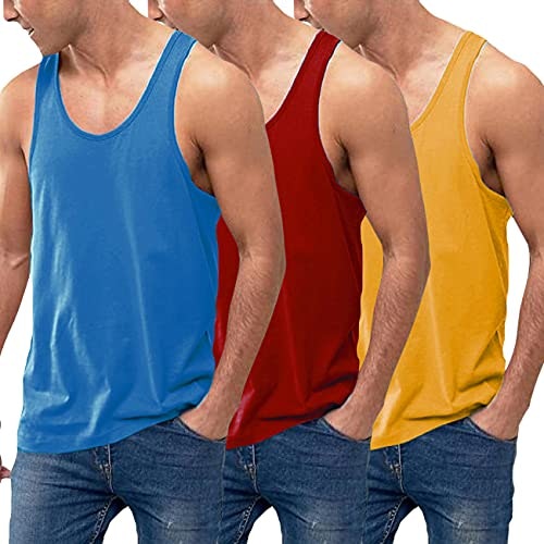 Coofandy Men's Sleeveless Cotton Tank Tops 3-Pack: $19.98 Coofandy Men's Sleeveless Cotton Tank Tops 3-Pack: $19.98
