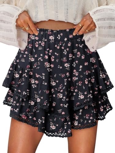 Onlypuff Women's Floral Ruffle Skort: $28.89 Onlypuff Women's Floral Ruffle Skort: $28.89