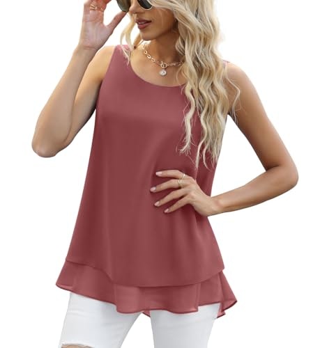 Jouica Women's Chiffon Sleeveless Blouse: $16.99 Jouica Women's Chiffon Sleeveless Blouse: $16.99