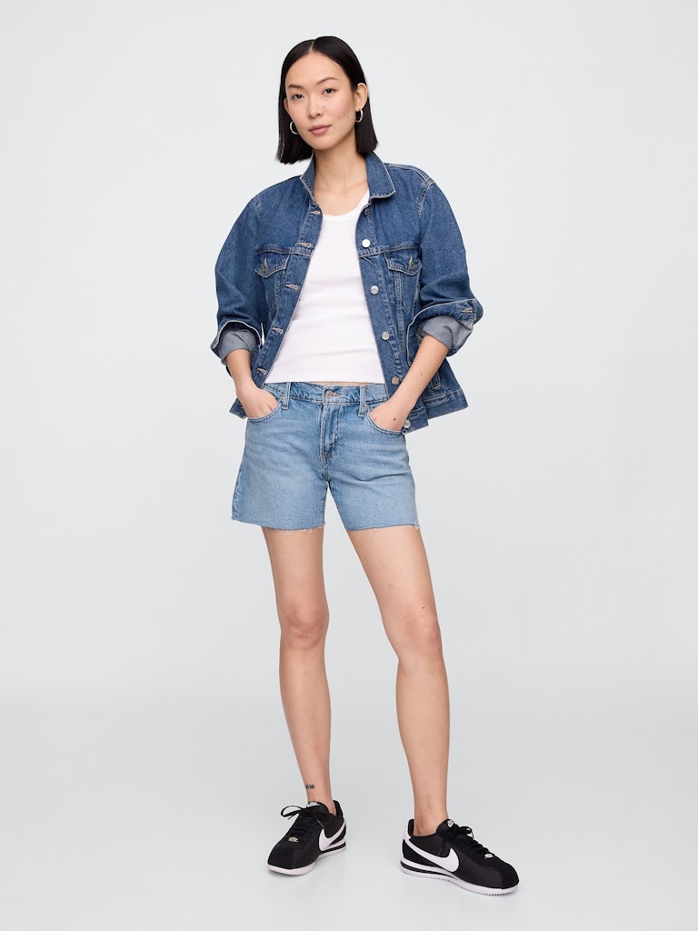 5-Inch Mid-Rise Denim Shorts: $15.99
