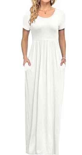 Auselily Women's Short Sleeve Casual Maxi Dress: $25.49 Auselily Women's Short Sleeve Casual Maxi Dress: $25.49