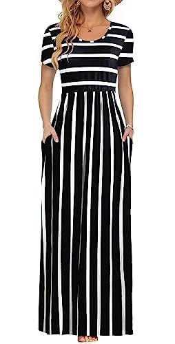 Auselily Women's Short Sleeve Casual Maxi Dress: $31.44 Auselily Women's Short Sleeve Casual Maxi Dress: $31.44