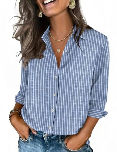 Zeagoo Women's 3/4 Sleeve Button-Down Blouse: $14.24 Zeagoo Women's 3/4 Sleeve Button-Down Blouse: $14.24