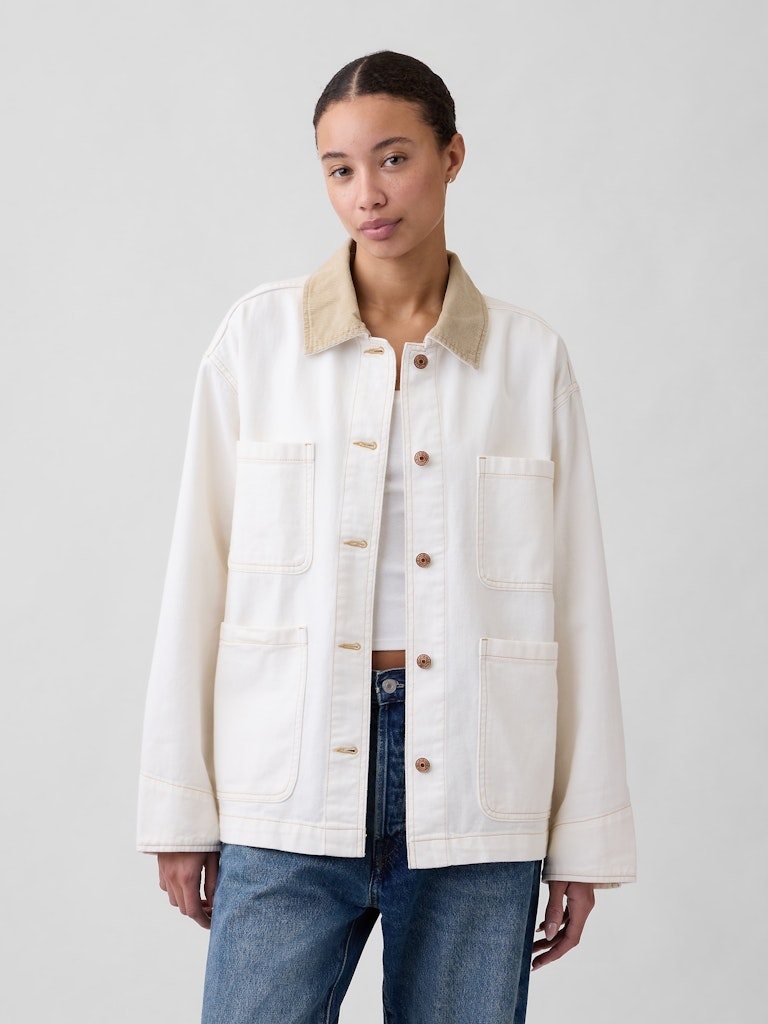 Relaxed Denim Chore Jacket: $69.99
