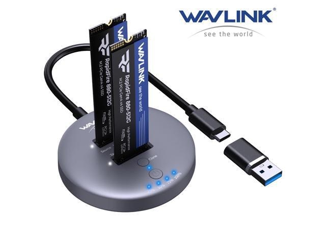 Wavlink Dual-Bay NVMe SSD Docking Station and Offline Cloner: $64.99