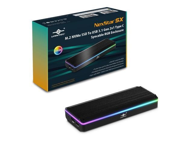 Vantec M.2 NVMe SSD to USB 3.1 Gen 2 RGB Enclosure: $56.64 Vantec M.2 NVMe SSD to USB 3.1 Gen 2 RGB Enclosure: $56.64
