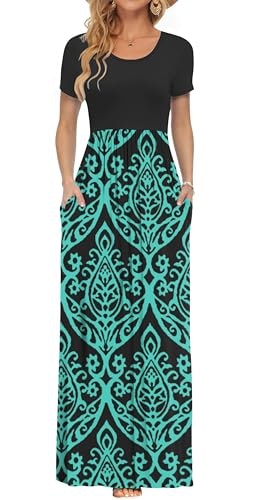 Auselily Women's Short Sleeve Casual Maxi Dress: $25.49 Auselily Women's Short Sleeve Casual Maxi Dress: $25.49