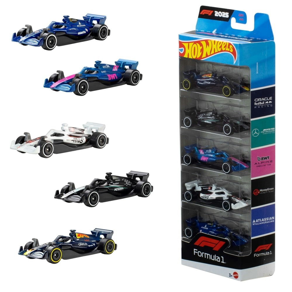 Hot Wheels Formula 1 Die-Cast Cars 5-Pack: $6.74