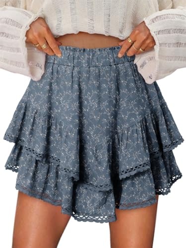 Onlypuff Women's Floral Ruffle Skort: $26.81 Onlypuff Women's Floral Ruffle Skort: $26.81