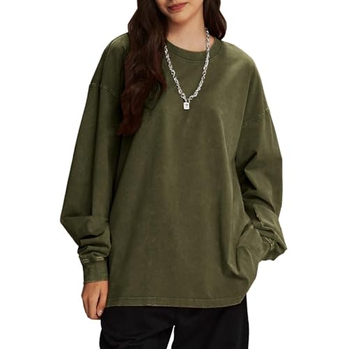 SnowElve Oversized Acid Wash Long Sleeve T-Shirt: $16.98 SnowElve Oversized Acid Wash Long Sleeve T-Shirt: $16.98
