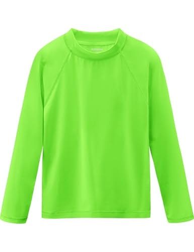Boys Long Sleeve UPF 50+ Rash Guard Swim Shirt: $8.49