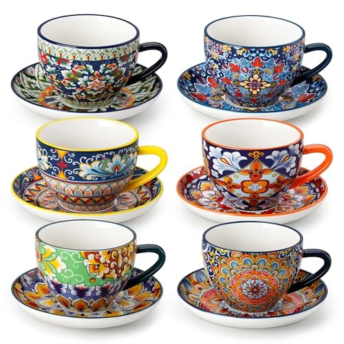 Vancasso 8oz Cappuccino Cups and Saucers 6-Pack: $39.99 Vancasso 8oz Cappuccino Cups and Saucers 6-Pack: $39.99
