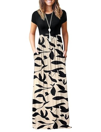 Auselily Women's Short Sleeve Casual Maxi Dress: $25.89 Auselily Women's Short Sleeve Casual Maxi Dress: $25.89