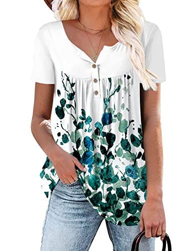 Roselinlin Women's Floral V-Neck Short Sleeve Top: $12.74 Roselinlin Women's Floral V-Neck Short Sleeve Top: $12.74