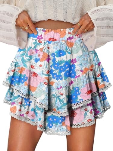 Onlypuff Women's Floral Ruffle Skort: $28.89 Onlypuff Women's Floral Ruffle Skort: $28.89