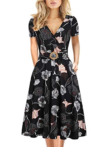 Women's Criss-Cross V-Neck Short Sleeve Swing Tea Dress: $31.44 Women's Criss-Cross V-Neck Short Sleeve Swing Tea Dress: $31.44