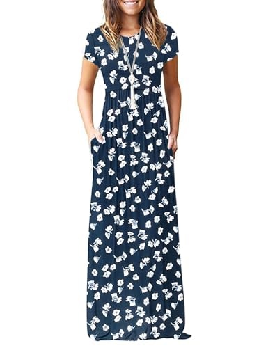 Auselily Women's Short Sleeve Casual Maxi Dress: $29.98 Auselily Women's Short Sleeve Casual Maxi Dress: $29.98