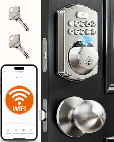 Veise VE012W-K WiFi Fingerprint Smart Lock and Knob Set: $79.98