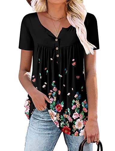 Roselinlin Women's V-Neck Ruffle Hem Tunic Top: $12.74 Roselinlin Women's V-Neck Ruffle Hem Tunic Top: $12.74