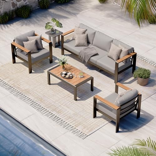 Oasbira 4-Piece Aluminum Patio Conversation Set: $569.98 Oasbira 4-Piece Aluminum Patio Conversation Set: $569.98