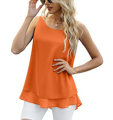 Jouica Women's Sleeveless Chiffon Tank Blouse: $14.99 Jouica Women's Sleeveless Chiffon Tank Blouse: $14.99
