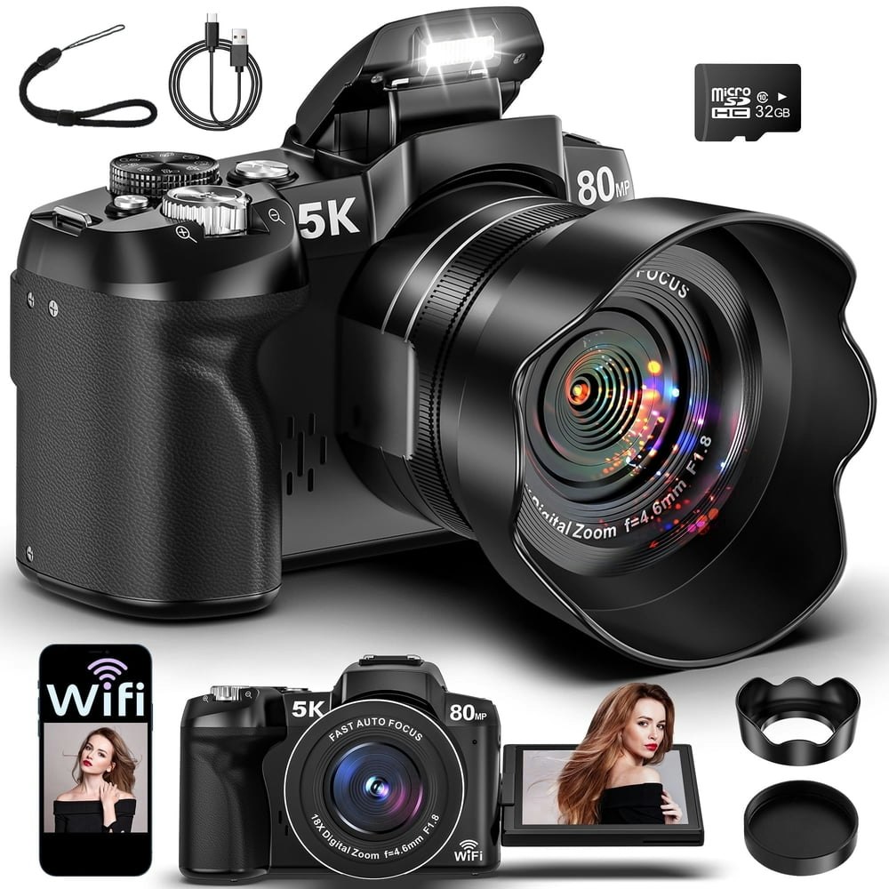 Marvue 5K 80MP Vlogging Digital Camera: $89.69 Marvue 5K 80MP Vlogging Digital Camera: $89.69