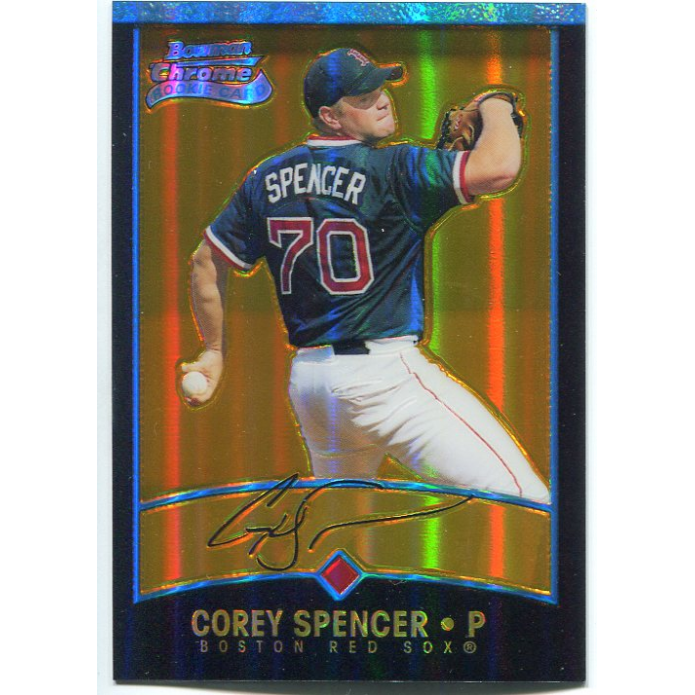 2001 Bowman Chrome Gold Refractor Corey Spencer Card: $16
