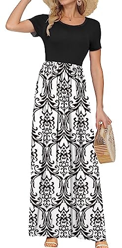 Auselily Women's Short Sleeve Casual Maxi Dress: $25.89 Auselily Women's Short Sleeve Casual Maxi Dress: $25.89