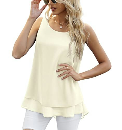 Jouica Women's Sleeveless Chiffon Blouse: $16.98 Jouica Women's Sleeveless Chiffon Blouse: $16.98