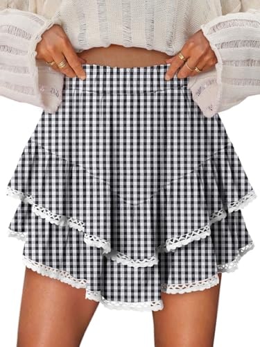 Onlypuff Ruffle Gingham Skort: $27.19