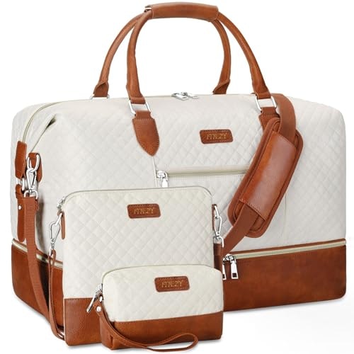 Women's Weekend Travel Duffel Bag with Shoe Compartment 2-Pack: $37.79