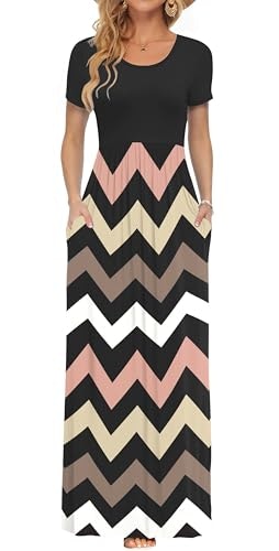 Auselily Women's Short Sleeve Casual Maxi Dress: $19.98 Auselily Women's Short Sleeve Casual Maxi Dress: $19.98