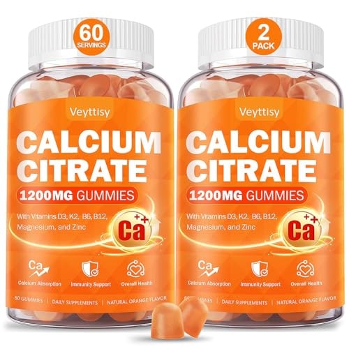 Calcium 1,200mg with Vitamin D3 Supplement Gummies: $27.74