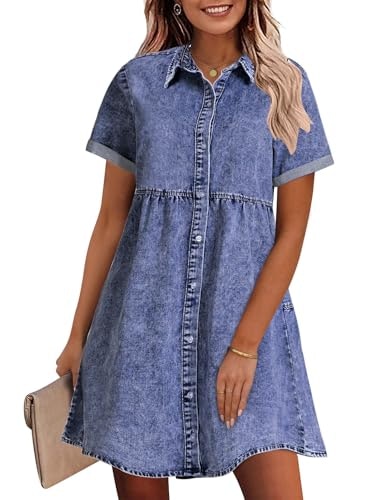 Grapent Women's A-Line Denim Baby Doll Dress: $29.96 Grapent Women's A-Line Denim Baby Doll Dress: $29.96