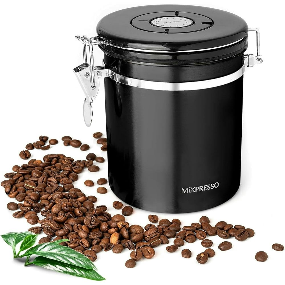 Mixpresso 16-Ounce Stainless Steel Airtight Coffee Canister: $13.20