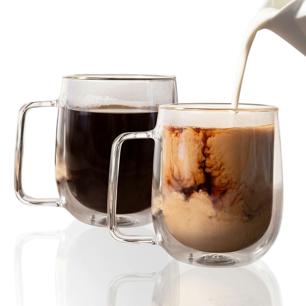 Brod & Taylor 10oz Double-Walled Borosilicate Glass Mugs 2-Pack: $16.95