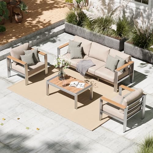 Oasbira 4-Piece Aluminum Outdoor Patio Conversation Set: $599.99 Oasbira 4-Piece Aluminum Outdoor Patio Conversation Set: $599.99