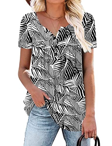 Women's Short Sleeve Henley V-Neck Tunic Top: $12.74 Women's Short Sleeve Henley V-Neck Tunic Top: $12.74