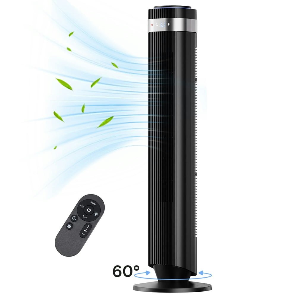 Behome 36-Inch 5-Speed Oscillating Tower Fan: $42.99 Behome 36-Inch 5-Speed Oscillating Tower Fan: $42.99