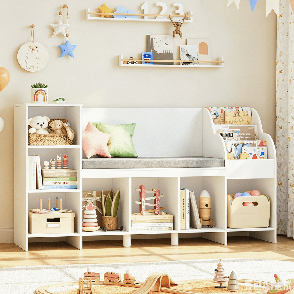 Homfa Kids Bookcase with Reading Nook and Toy Organizer: $99.99