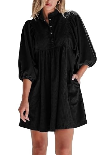 Opemiby Women's Corduroy Mini Babydoll Dress: $35.69 Opemiby Women's Corduroy Mini Babydoll Dress: $35.69