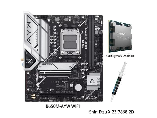 ASUS B650M-AYW WIFI Motherboard and AMD Ryzen 9 9900X3D CPU Combo: $1,099.99 ASUS B650M-AYW WIFI Motherboard and AMD Ryzen 9 9900X3D CPU Combo: $1,099.99