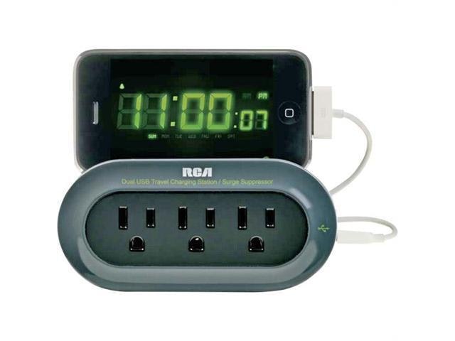 RCA Travel Charging Station with Surge Protection and Device Cradle: $14.99 RCA Travel Charging Station with Surge Protection and Device Cradle: $14.99