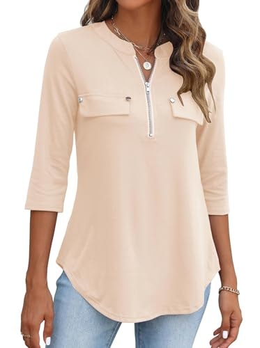 Women's 3/4 Sleeve Dressy Casual Blouse: $21.89