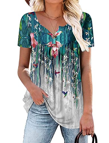 Roselinlin Women's Floral Tunic Top: $12.74